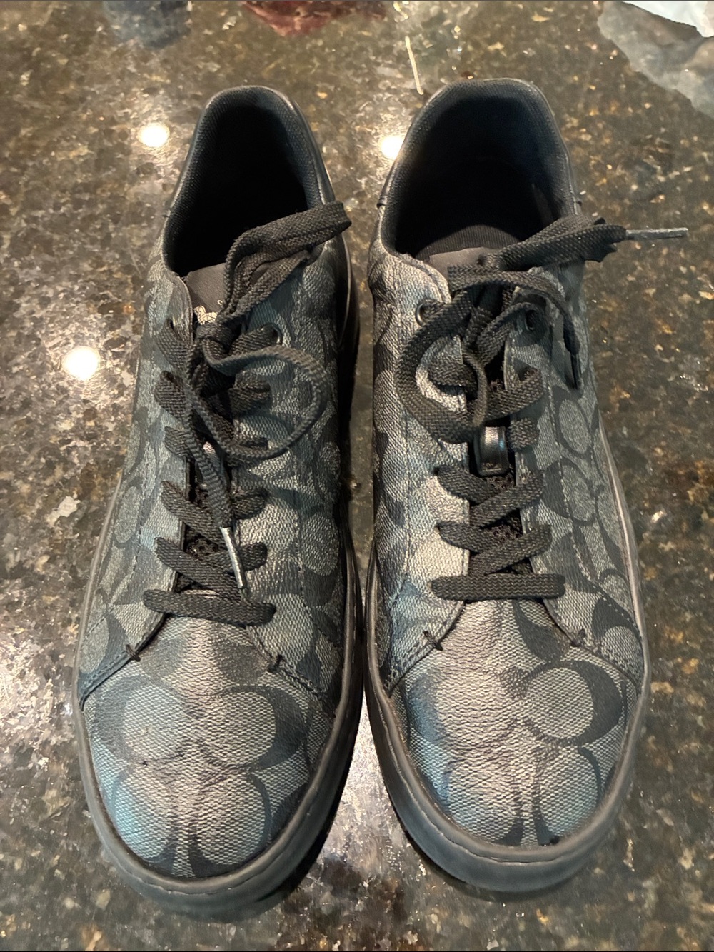 Coach Black Signature C Monogram G4949Lace-Up Sneaker